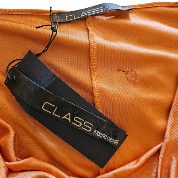 Cavalli Class Dress - Viscose - Orange size 8 (42 IT) NWT - Picture 4 of 8